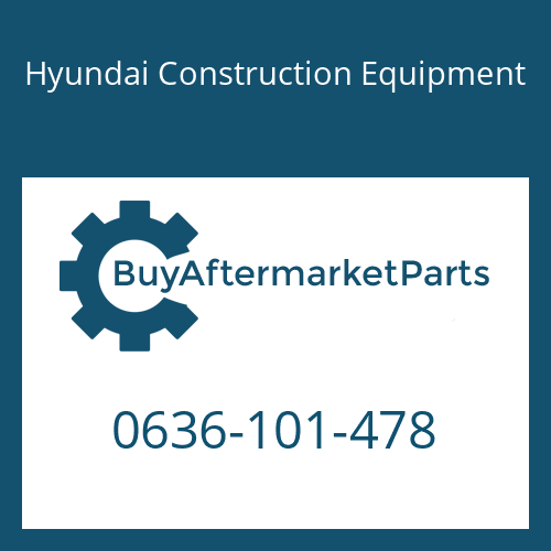 Hyundai Construction Equipment 0636-101-478 - Screw-Cap