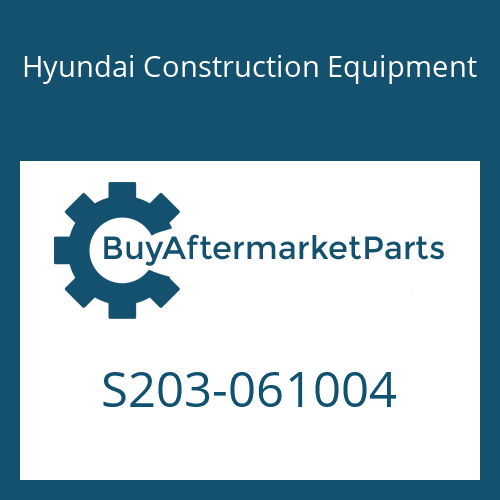 Hyundai Construction Equipment S203-061004 - NUT-HEX for Heavy Equipment