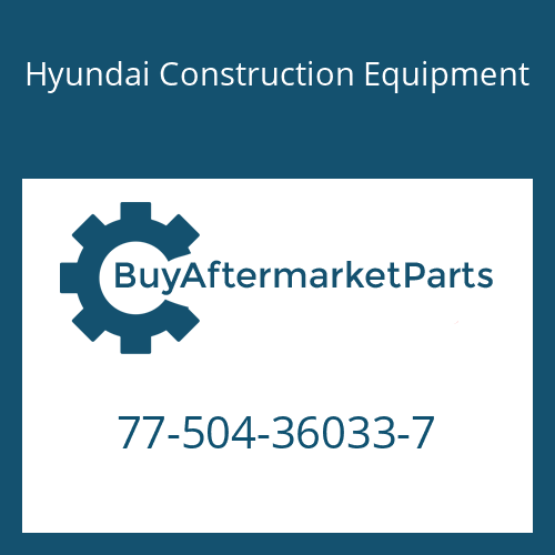 Hyundai Construction Equipment 77-504-36033-7 - Hose-High Pressure for Heavy Equipment