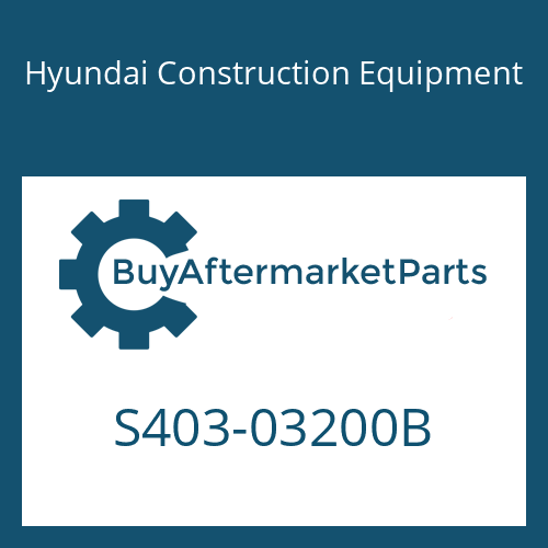 Hyundai Construction Equipment S403-03200B - WASHER-PLAIN