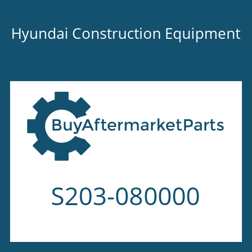 Hyundai Construction Equipment S203-080000 - NUT-HEX for Heavy Equipment