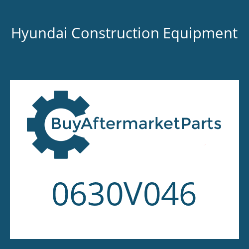 Hyundai Construction Equipment 0630V046 - Cap Screw
