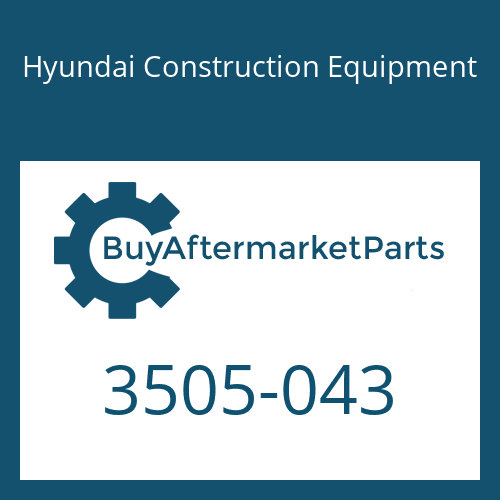 Hyundai Construction Equipment 3505-043 - Retainer