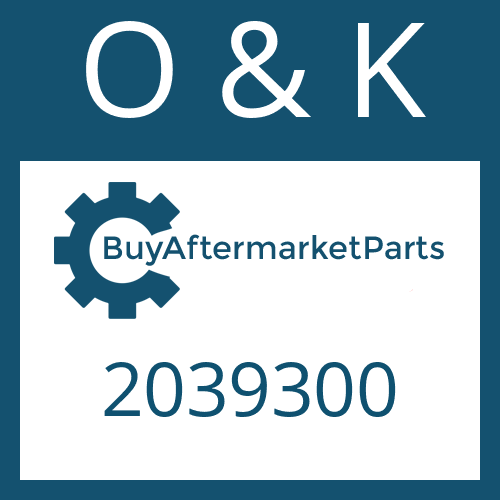 O & K 2039300 - WASHER