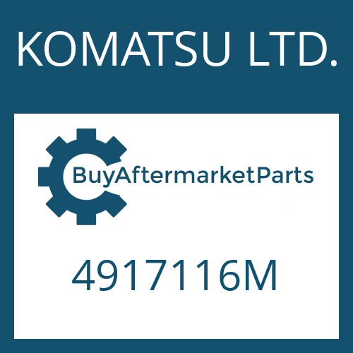 KOMATSU LTD. 4917116M - INTERMEDIATE COVER