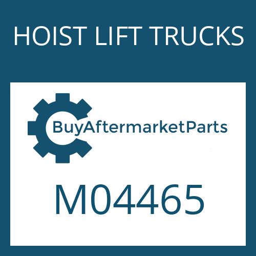 HOIST LIFT TRUCKS M04465 - PLUG