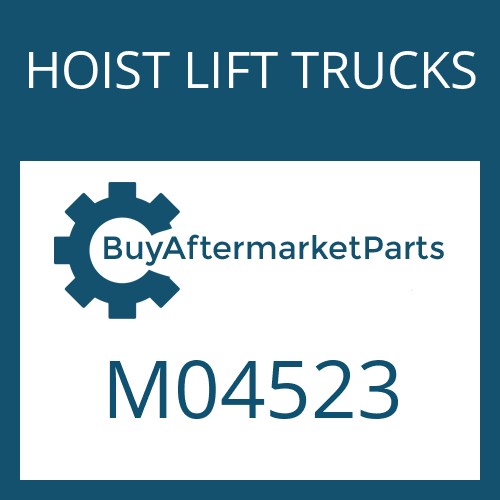 HOIST LIFT TRUCKS M04523 - O RING