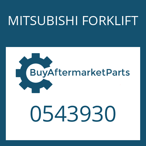 MITSUBISHI FORKLIFT 0543930 - PLATE - PLANET GEAR MTG FIN