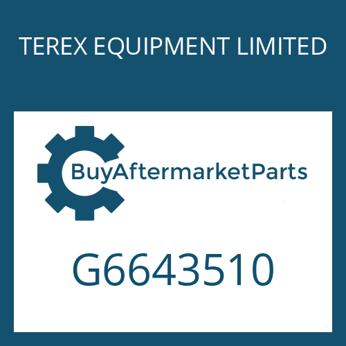 TEREX EQUIPMENT LIMITED G6643510 - PUMP