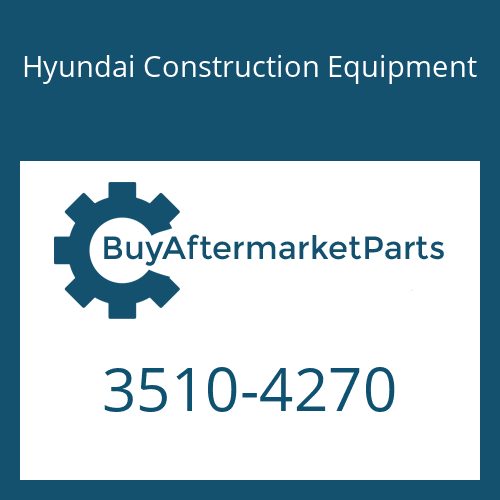 Hyundai Construction Equipment 3510-4270 - PLUNGER ASSY