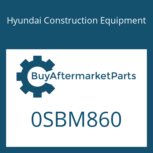 Hyundai Construction Equipment 0SBM860 - SCREW