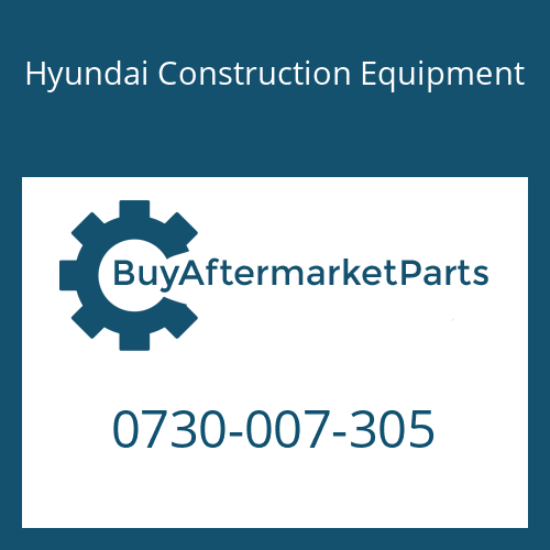 Hyundai Construction Equipment 0730-007-305 - WASHER