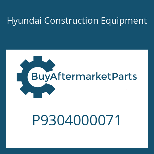 Hyundai Construction Equipment P9304000071 - WASHER for Heavy Equipment