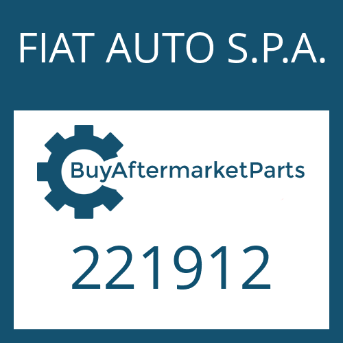 FIAT AUTO S.P.A. 221912 - SEALING RING