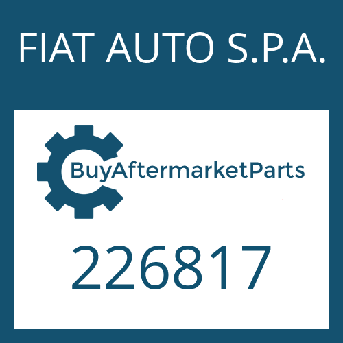 FIAT AUTO S.P.A. 226817 - BREATHER TUBE