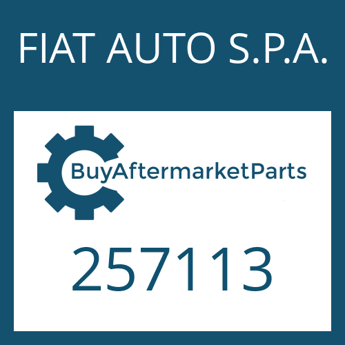 FIAT AUTO S.P.A. 257113 - SELECTOR SHAFT