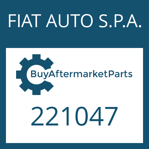 FIAT AUTO S.P.A. 221047 - HEXALOBULAR DRIVING SCREW