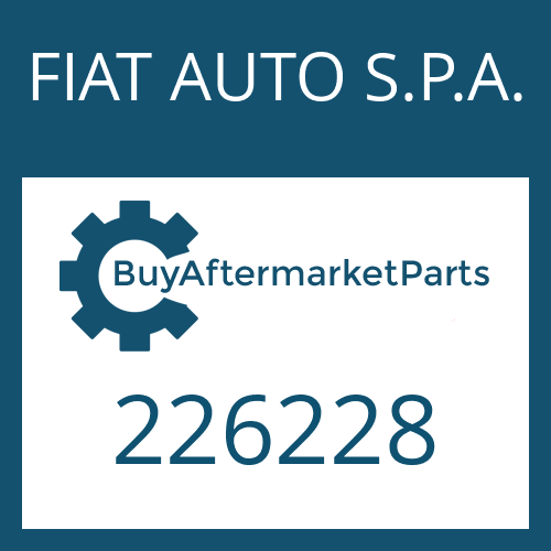 FIAT AUTO S.P.A. 226228 - STATOR SHAFT