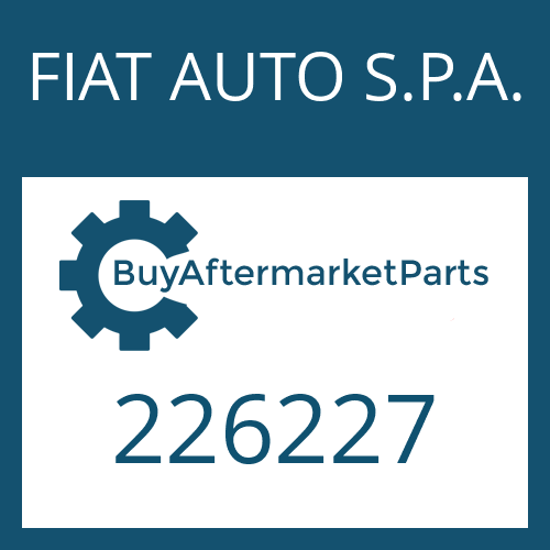 FIAT AUTO S.P.A. 226227 - PUMP