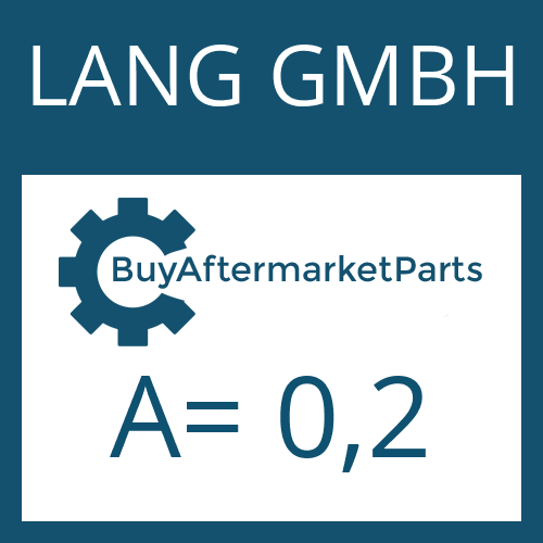 LANG GMBH A= 0,2 - SHIM