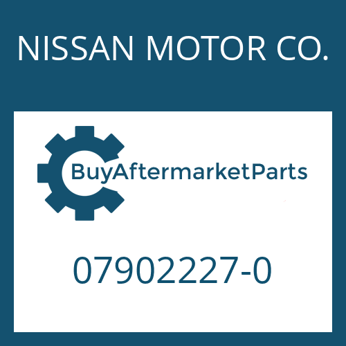 NISSAN MOTOR CO. 07902227-0 - PRESSURE PART