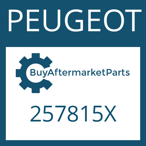 PEUGEOT 257815X - O-RING