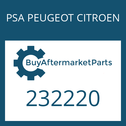 PSA PEUGEOT CITROEN 232220 - FITTING KEY