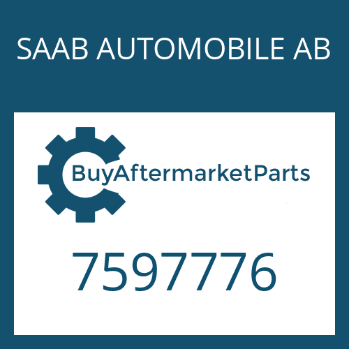 SAAB AUTOMOBILE AB 7597776 - ROUND SEALING RING