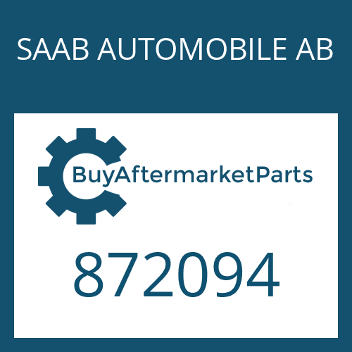 SAAB AUTOMOBILE AB 872094 - INPUT SHAFT