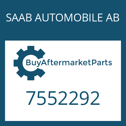 SAAB AUTOMOBILE AB 7552292 - FRICTION PLATE