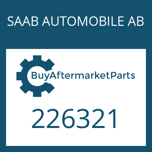 SAAB AUTOMOBILE AB 226321 - ROUND SEALING RING