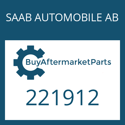 SAAB AUTOMOBILE AB 221912 - SEALING RING