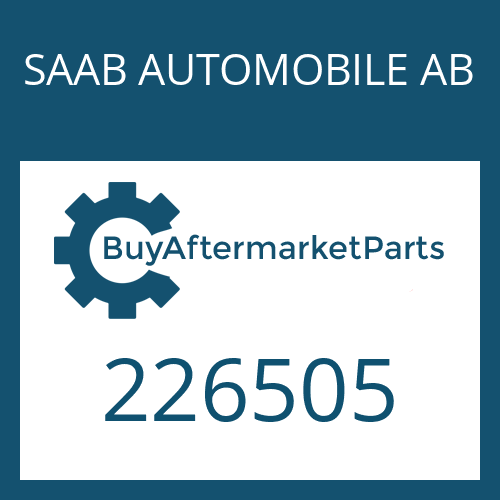 SAAB AUTOMOBILE AB 226505 - CYLINDRICAL PIN