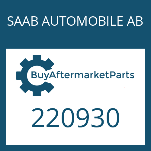 SAAB AUTOMOBILE AB 220930 - GASKET