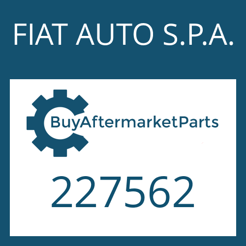 FIAT AUTO S.P.A. 227562 - HOLLOW/UNION SCREW