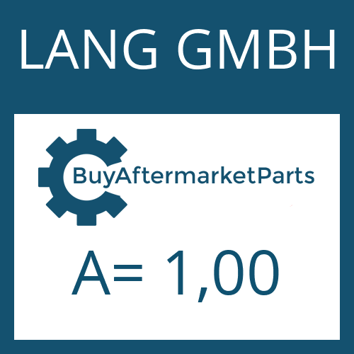 LANG GMBH A= 1,00 - WASHER