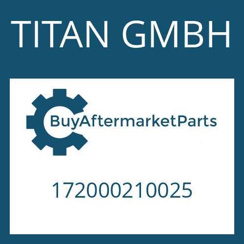 TITAN GMBH 172000210025 - BEARING HOUSING