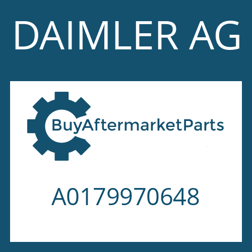 DAIMLER AG A0179970648 - O-RING