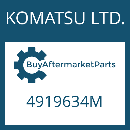 KOMATSU LTD. 4919634M - THRUST WASHER