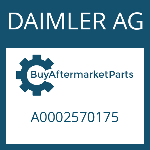 DAIMLER AG A0002570175 - ROLLER for Heavy Equipment