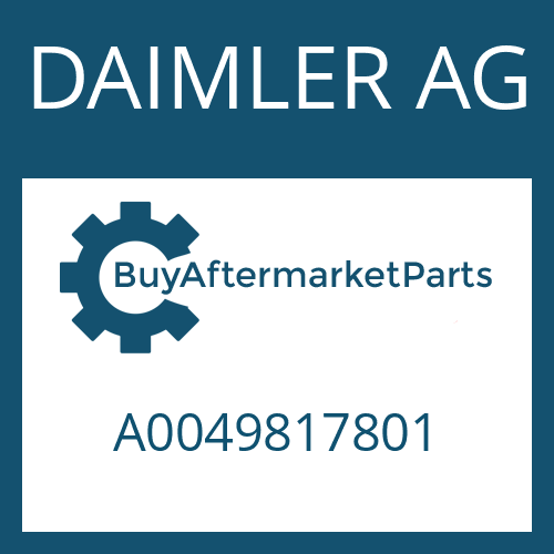 DAIMLER AG A0049817801 - CYLINDER ROLLER BEARING