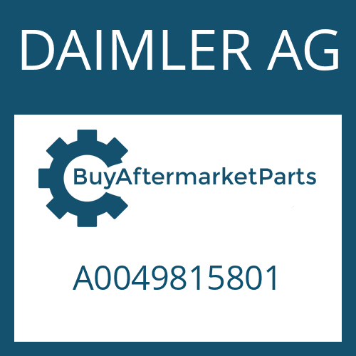 DAIMLER AG A0049815801 - CYLINDER ROLLER BEARING for Heavy Equipment