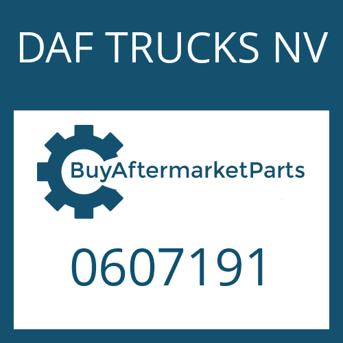 DAF TRUCKS NV 0607191 - CONN.PLATE