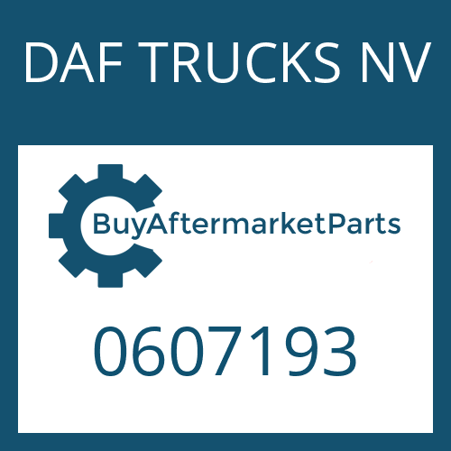 DAF TRUCKS NV 0607193 - HELICAL GEAR