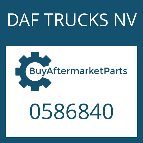 DAF TRUCKS NV 0586840 - COVER