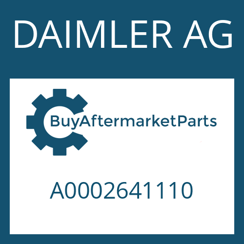DAIMLER AG A0002641110 - COVER