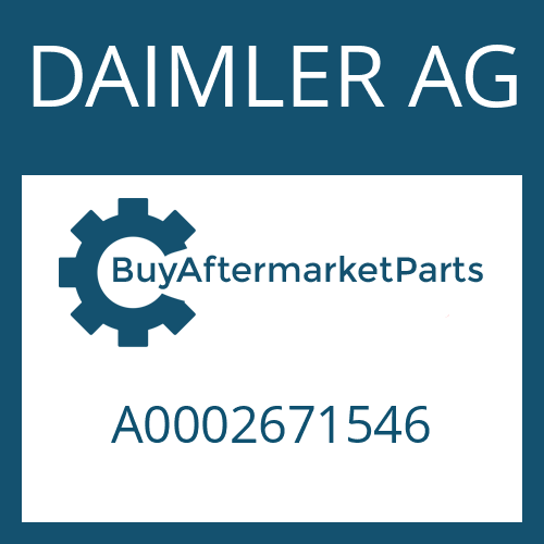 DAIMLER AG A0002671546 - DETENT PART