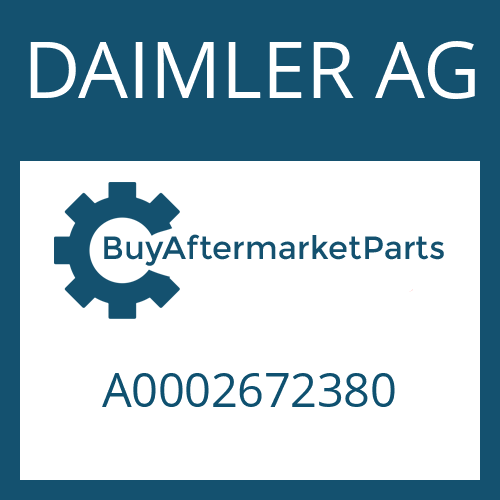 DAIMLER AG A0002672380 - GASKET for Heavy Equipment