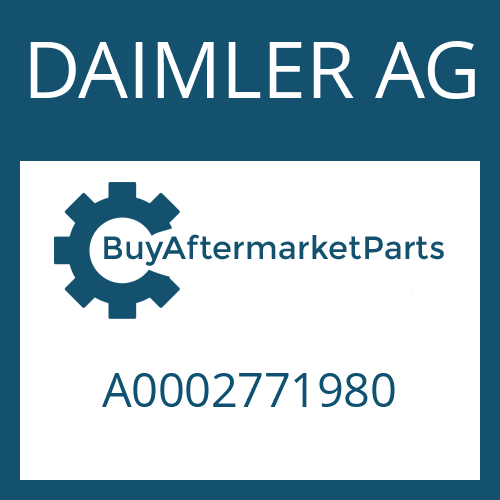 DAIMLER AG A0002771980 - GASKET