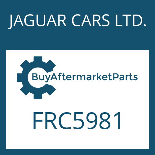 JAGUAR CARS LTD. FRC5981 - CONVERTER for Heavy Equipment